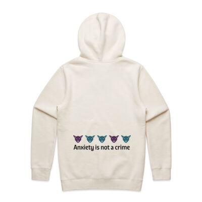 Anxiety Is Not a Crime Hoodie - UNISEX Cut - Stencil Unisex Hood Thumbnail