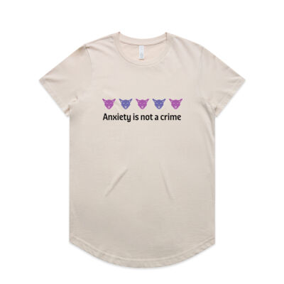 Anxiety Is Not A Crime - Chest Out & Chin Up:  - Women's Maple Curve Tee Thumbnail