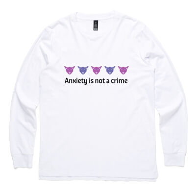 Anxiety Is Not A Crime - Chest Out & Chin Up:  - AS Colour Mens Staple Longsleeve Tee Thumbnail