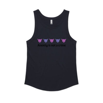 Anxiety Is Not A Crime - Chest Out & Chin Up:  - Women's Sunday Singlet Thumbnail