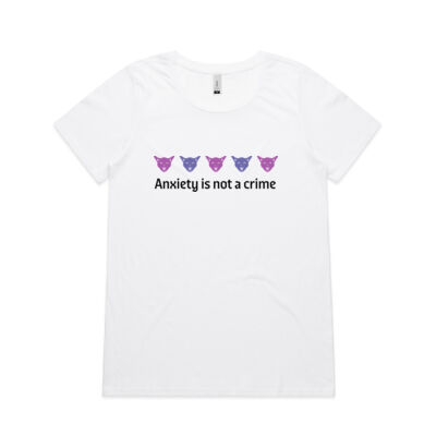 Anxiety Is Not A Crime - Chest Out & Chin Up:  - AS Colour Women's Shallow Scoop Tee - 4011 Thumbnail